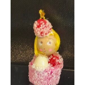 Vintage Ice Crystal Christmas Angel Ornaments